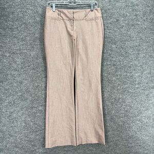 Joe B Dress Pants Women 5 Beige Mid Rise Flat Front Flared Pockets Casual Solid